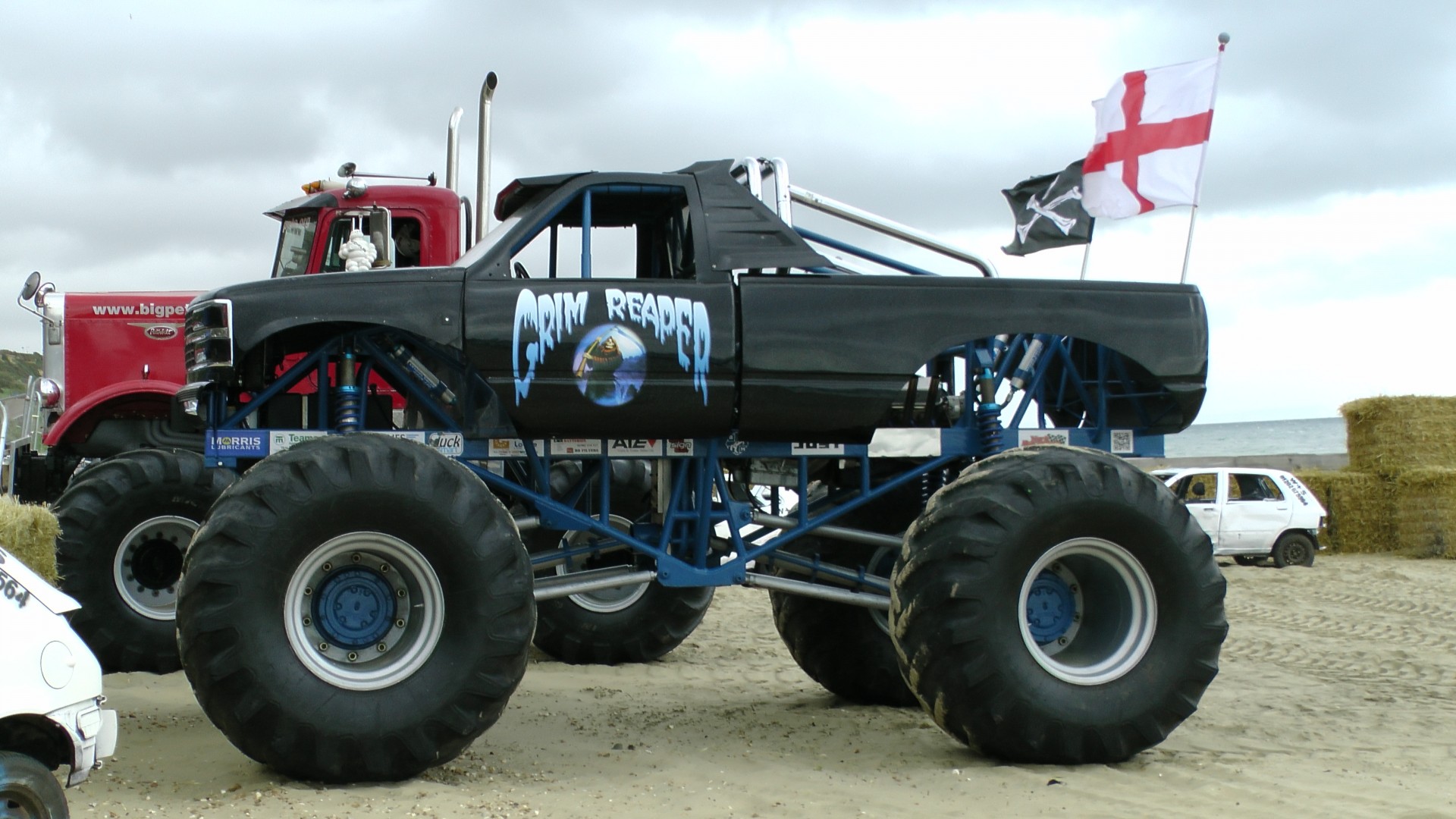 Grim Reaper Pickup Truck With Monster Wheels