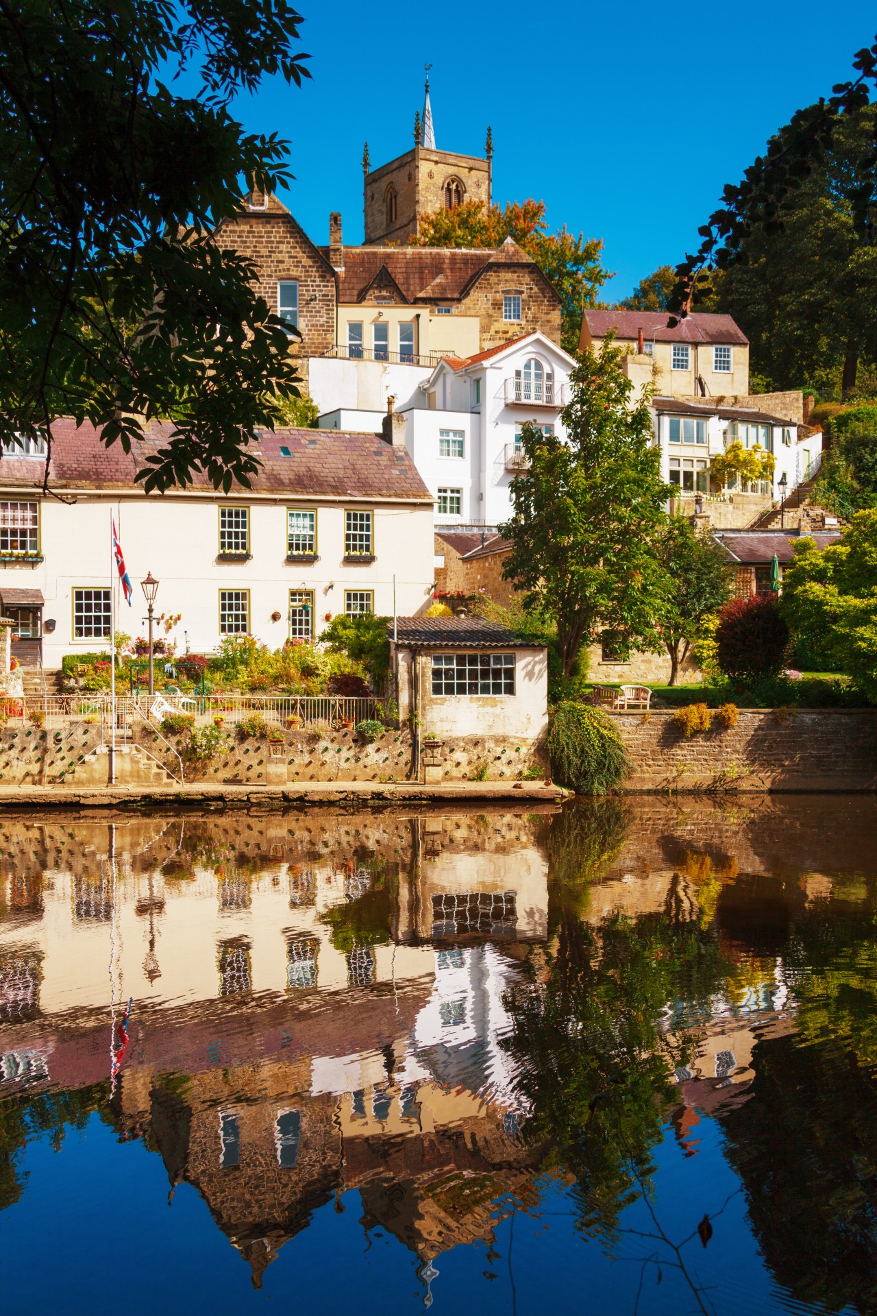 Houses With Water Reflection
