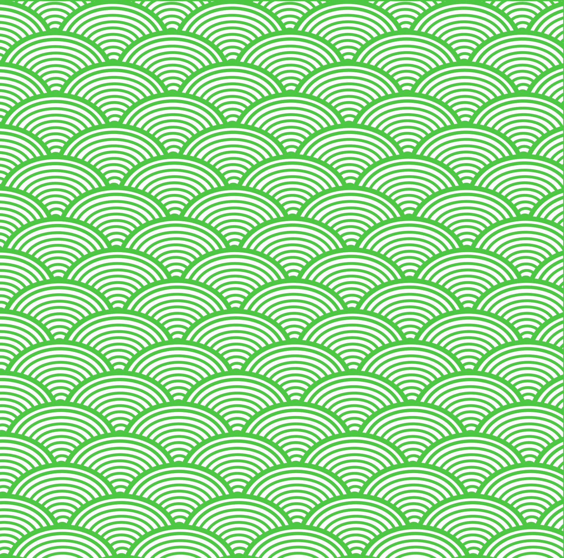 Japanese Wave Wallpaper Green