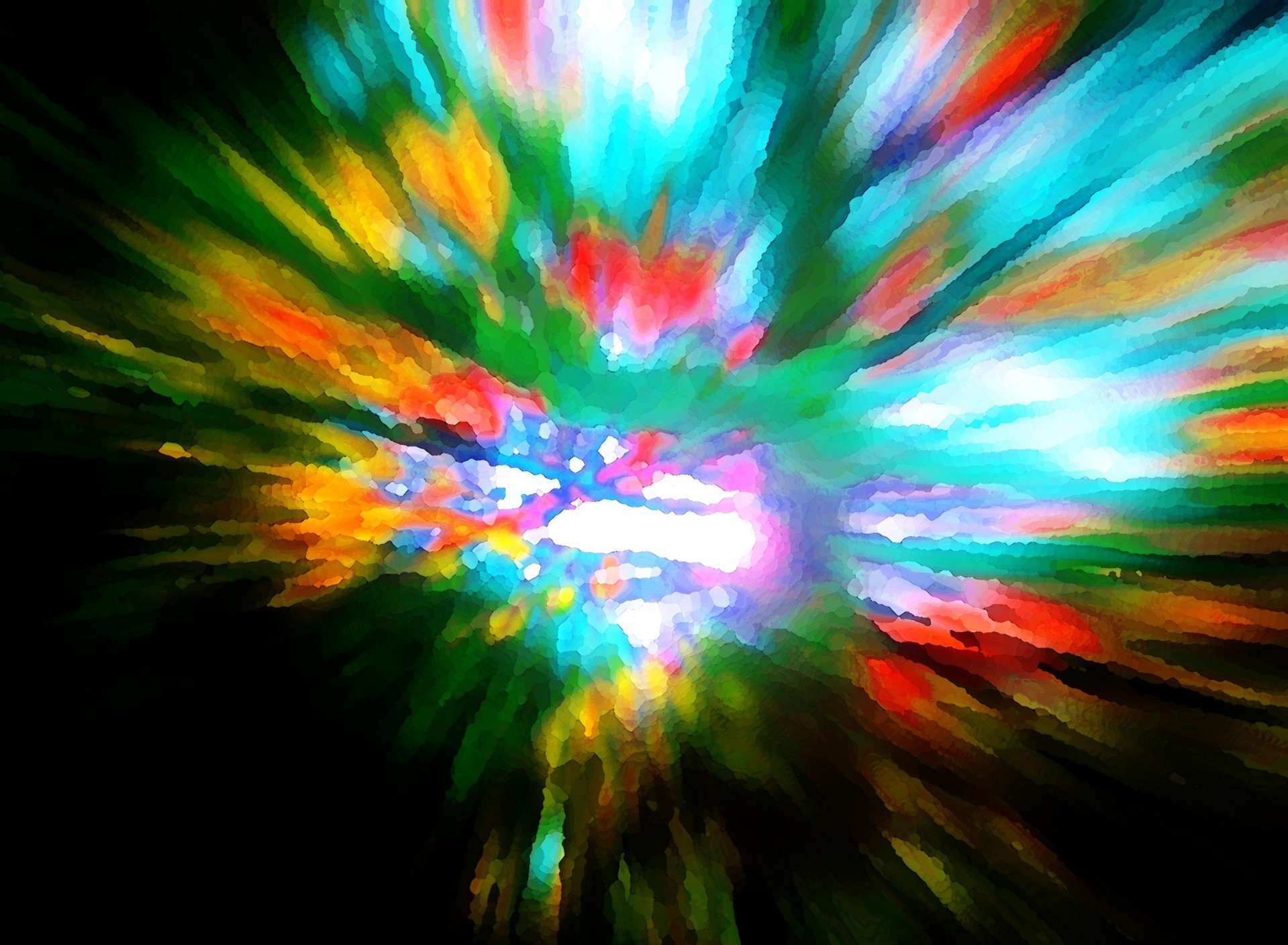 Multi-coloured Zoom Effect