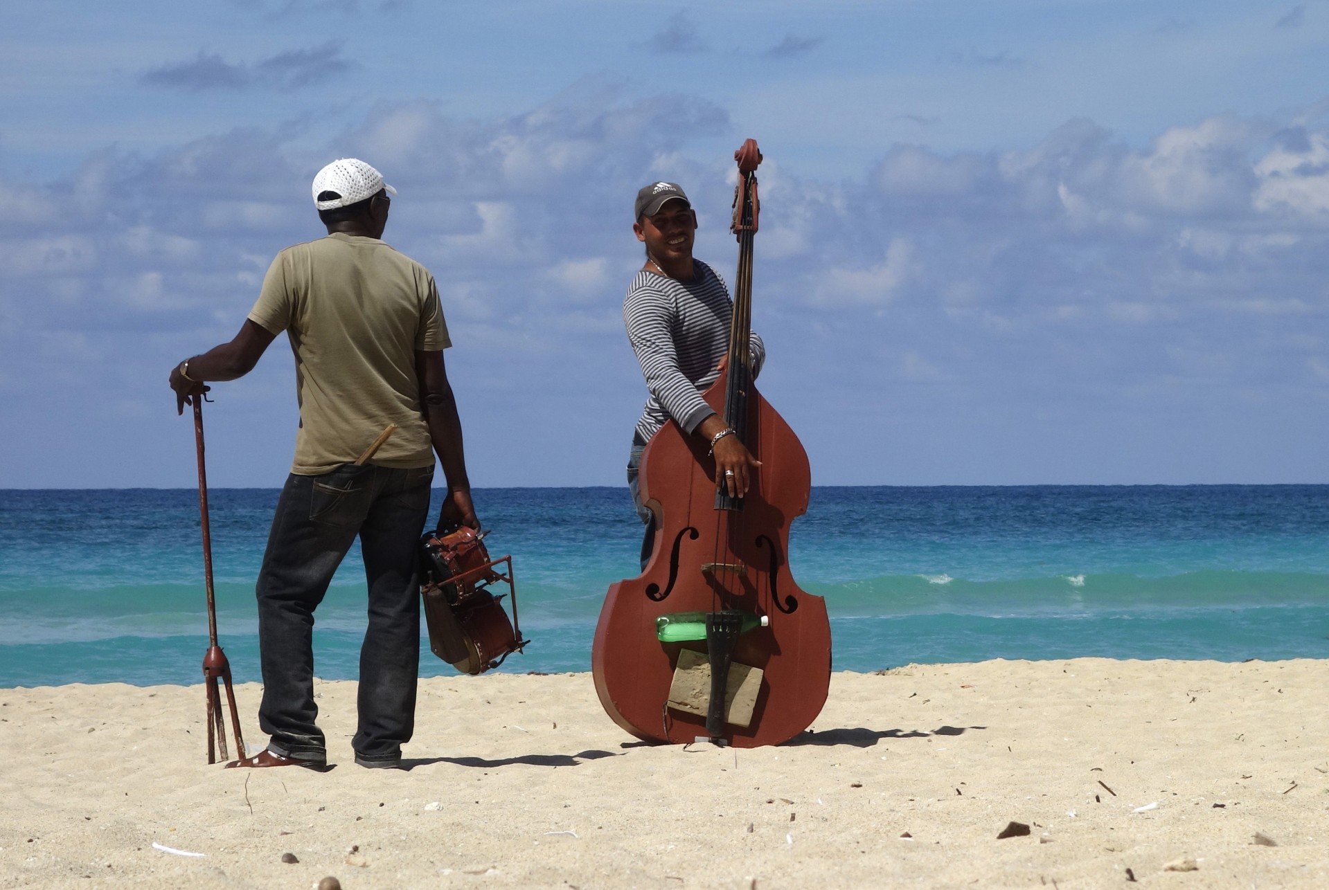 Musicians On The Beach Of Havana
