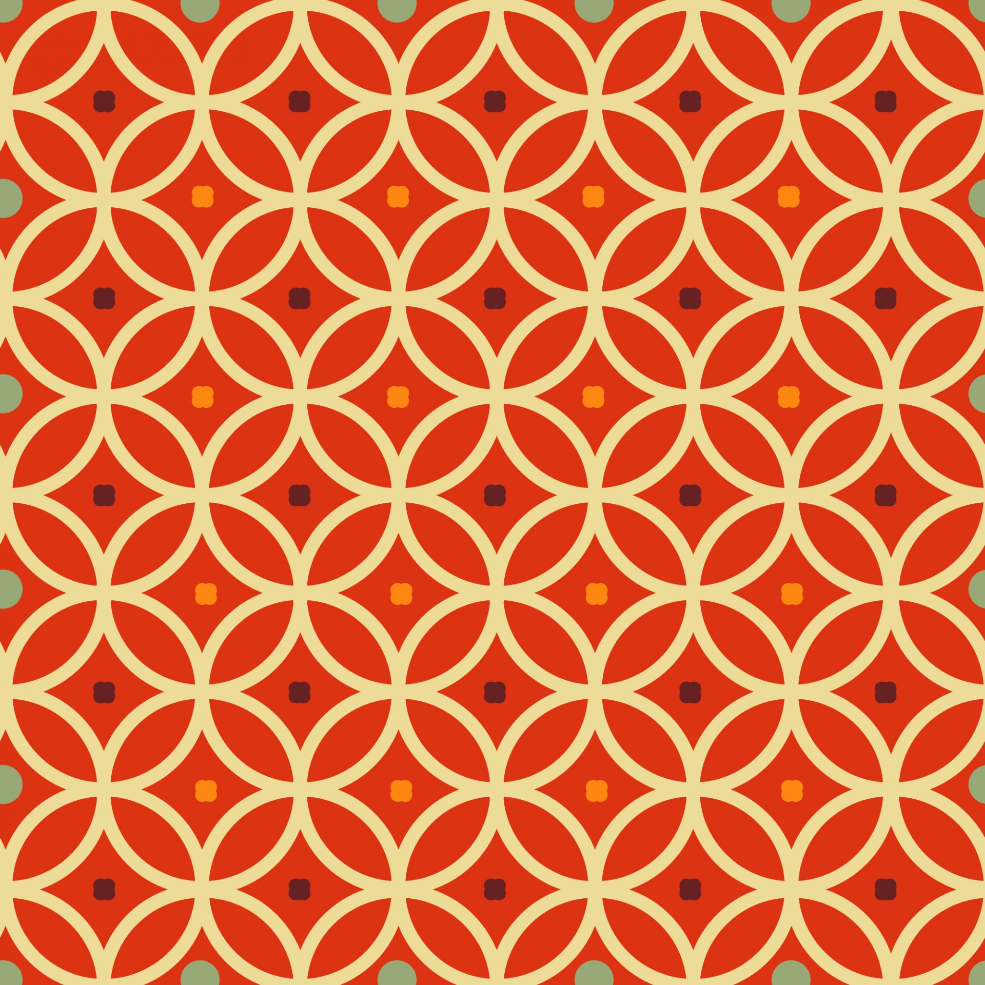 Orange Abstract Seamless Pattern