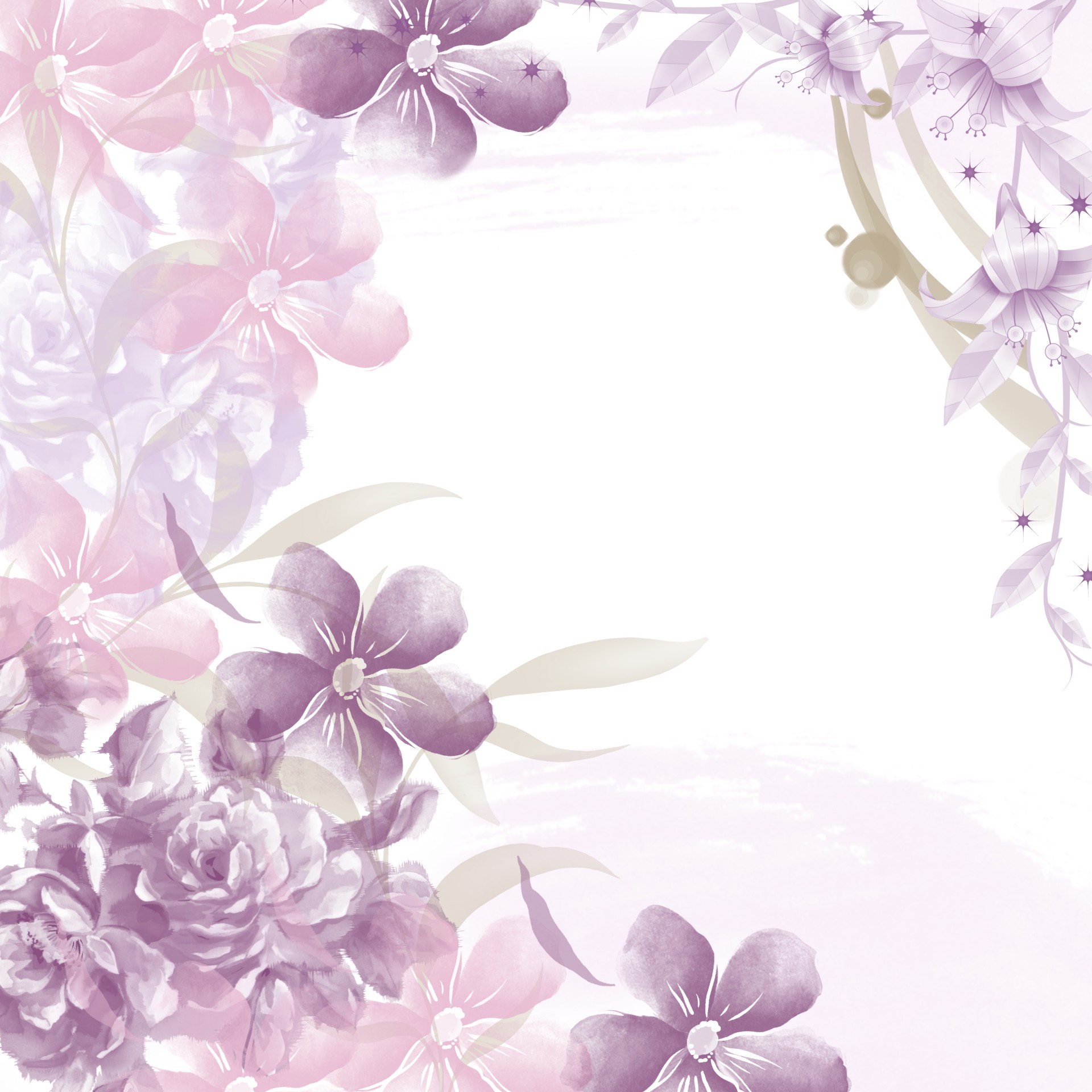 Pink Floral Greeting Card Background, or any other type of backing paper