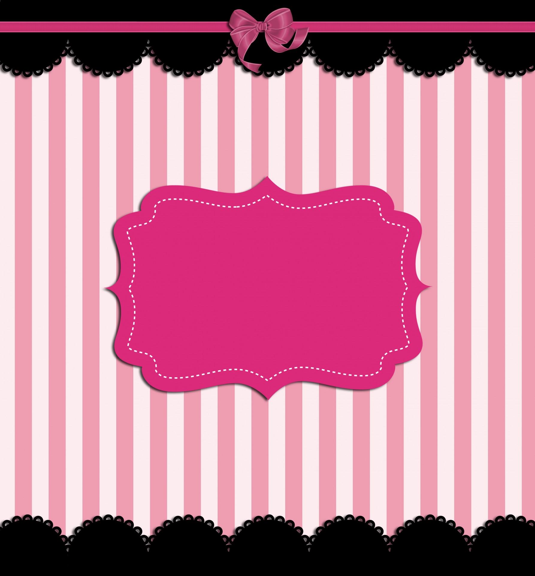 Pink Stripes With Fancy Border