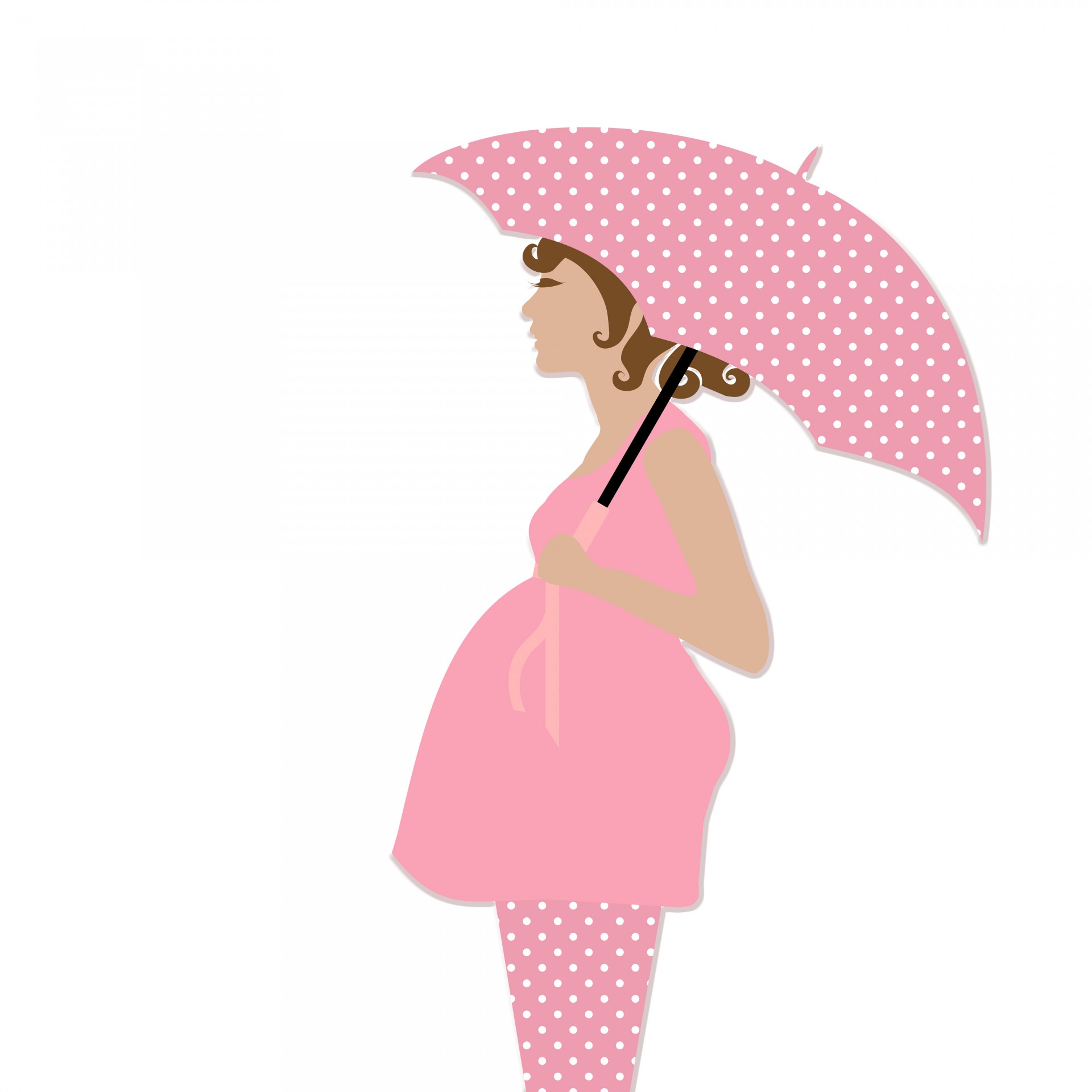 Pregnant Woman With Umbrella