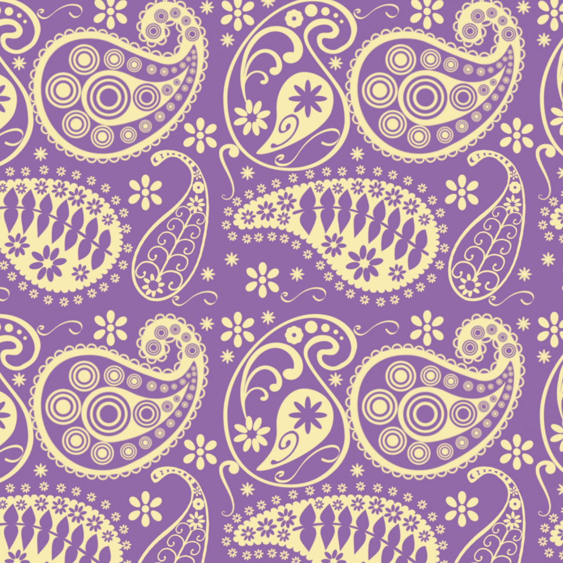 Purple Paisley Pattern Paper