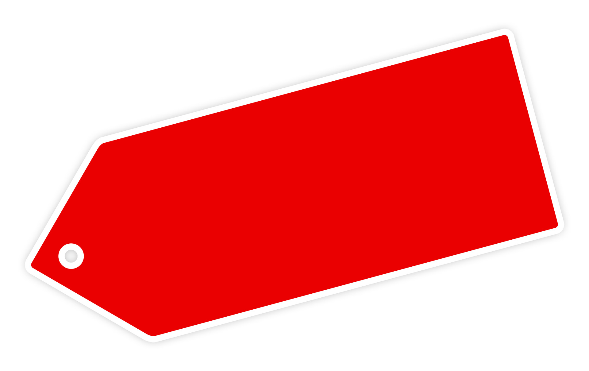 Red label illustration on white background