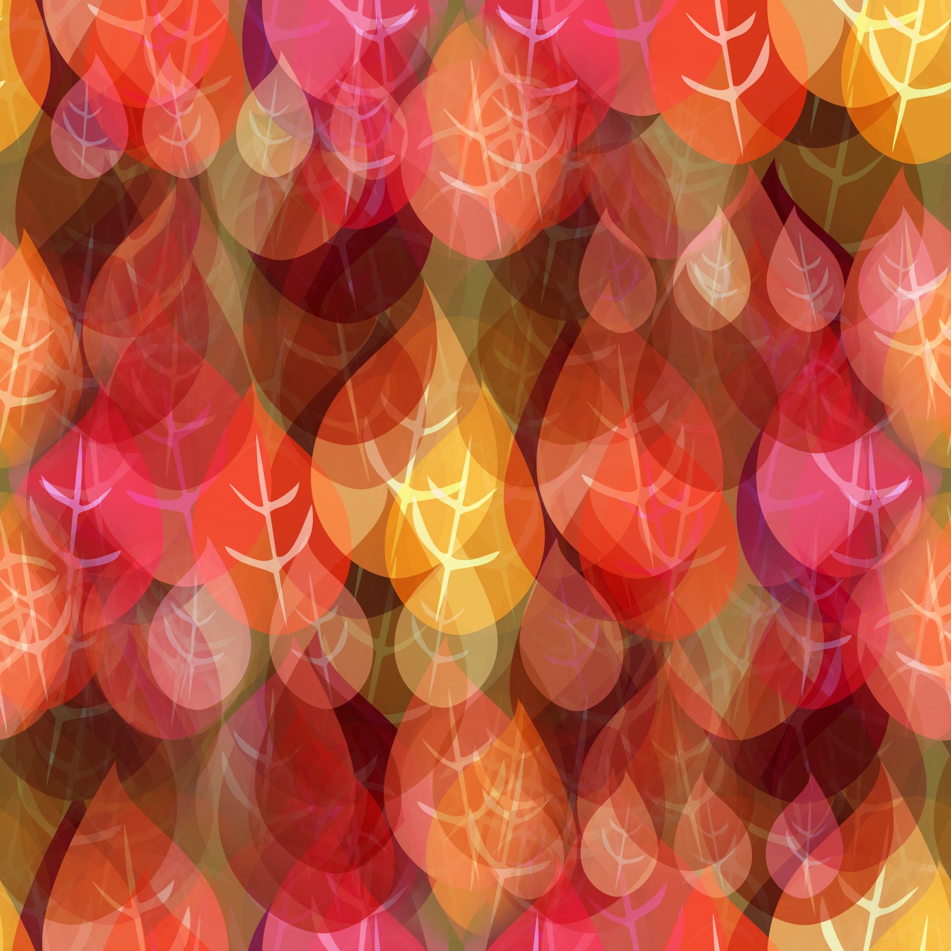 Seamless repeating image of autumn leaves