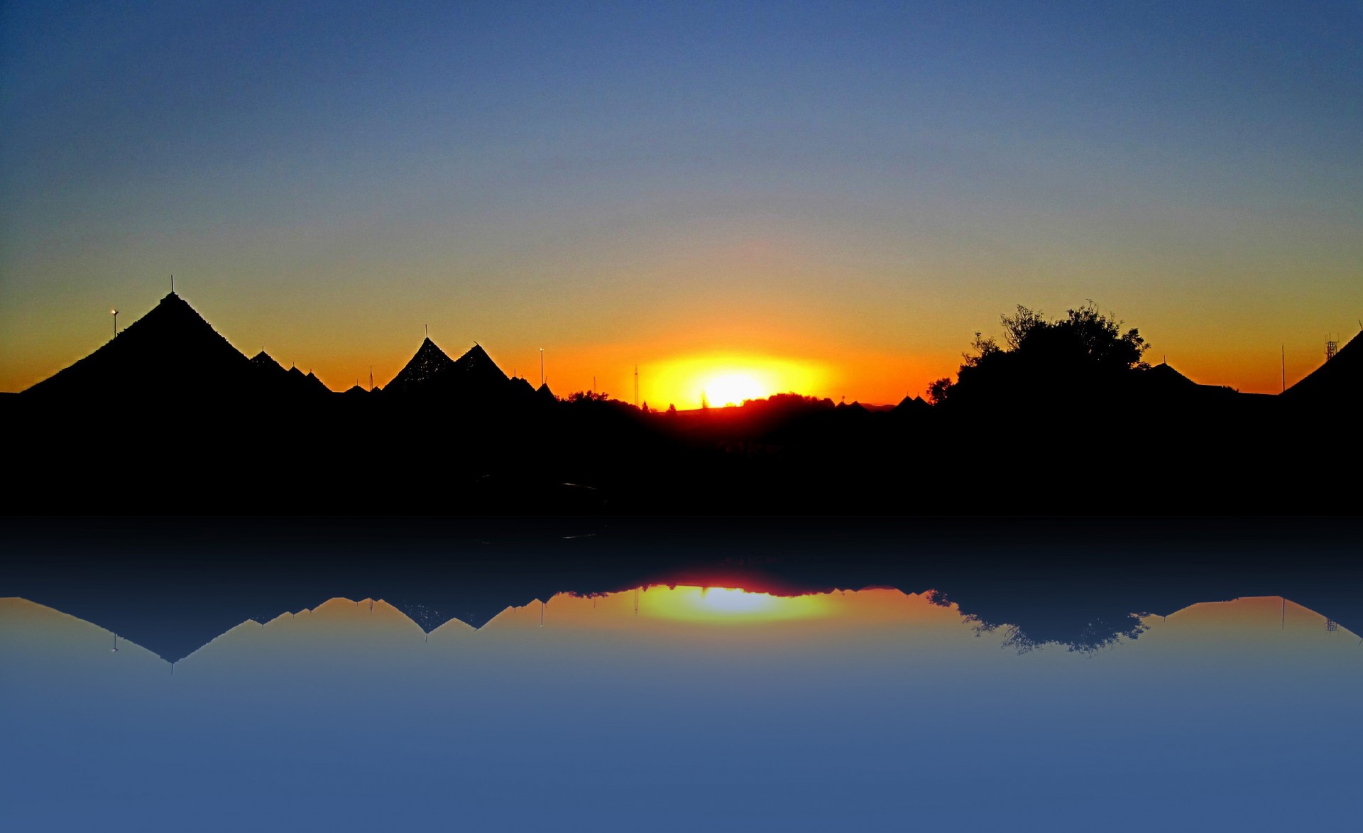 Reflection Of Sunset
