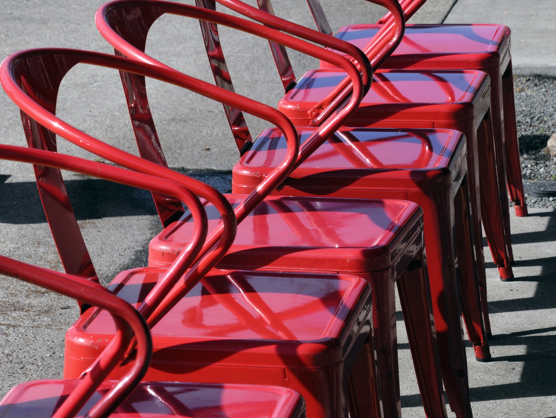 Row Of Red Chairs