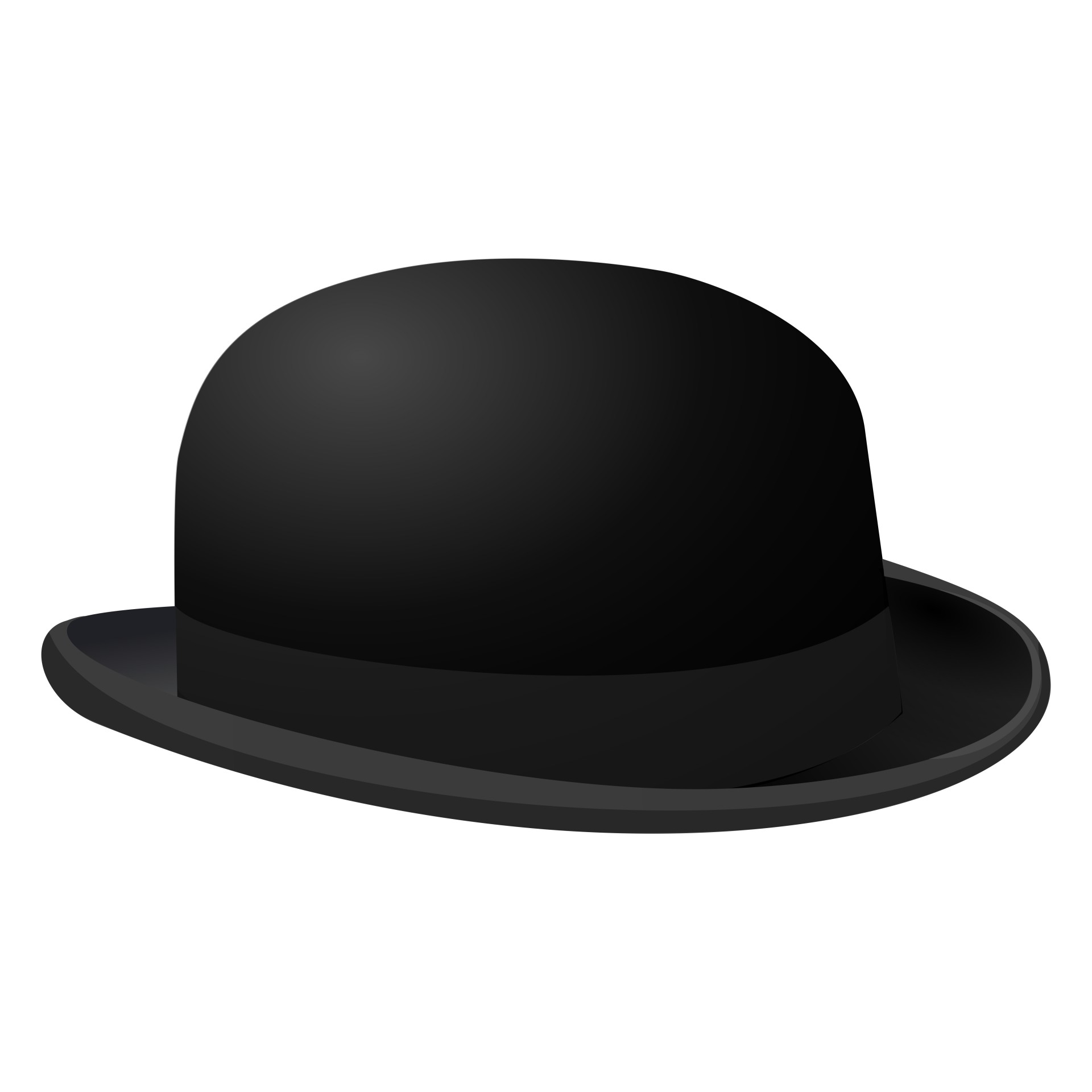 Silhouette Symbol Of Bowler Hat