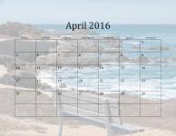 April 2016 Beach Calendar