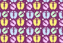 Baby Feet Patterned Backing Paper