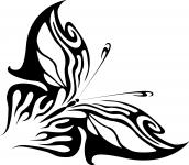 Black Butterfly Outlined
