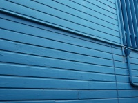 Blue Wood Panel Wall