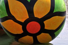 Flower Painted On Large Balloon