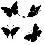 Four Butterflies