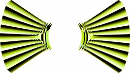 Lime Abstract Fan Shape Background