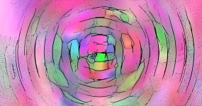 Pink Psychedelic Spiral Background