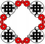 Red Flowers N Crosses