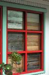 Red Paned Window