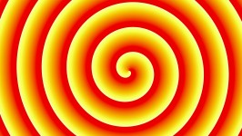 Red Yellow Hypnotic Background