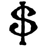 Shaky Black Dollar Sign