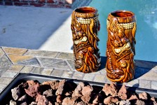 Tiki Cups By The Pool