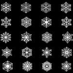White Snowflakes Set