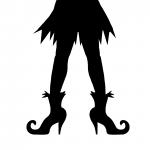 Witches Legs Halloween Silhouette