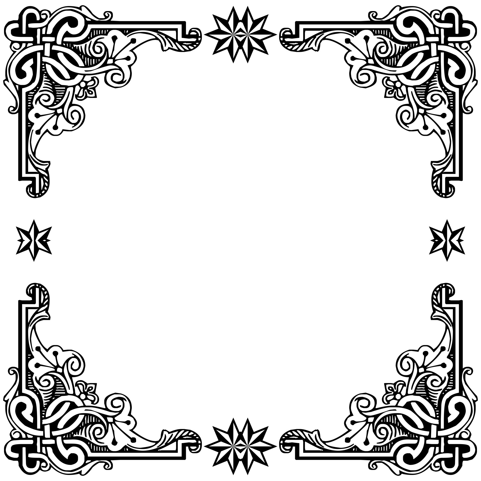 Black Symmetric Frame