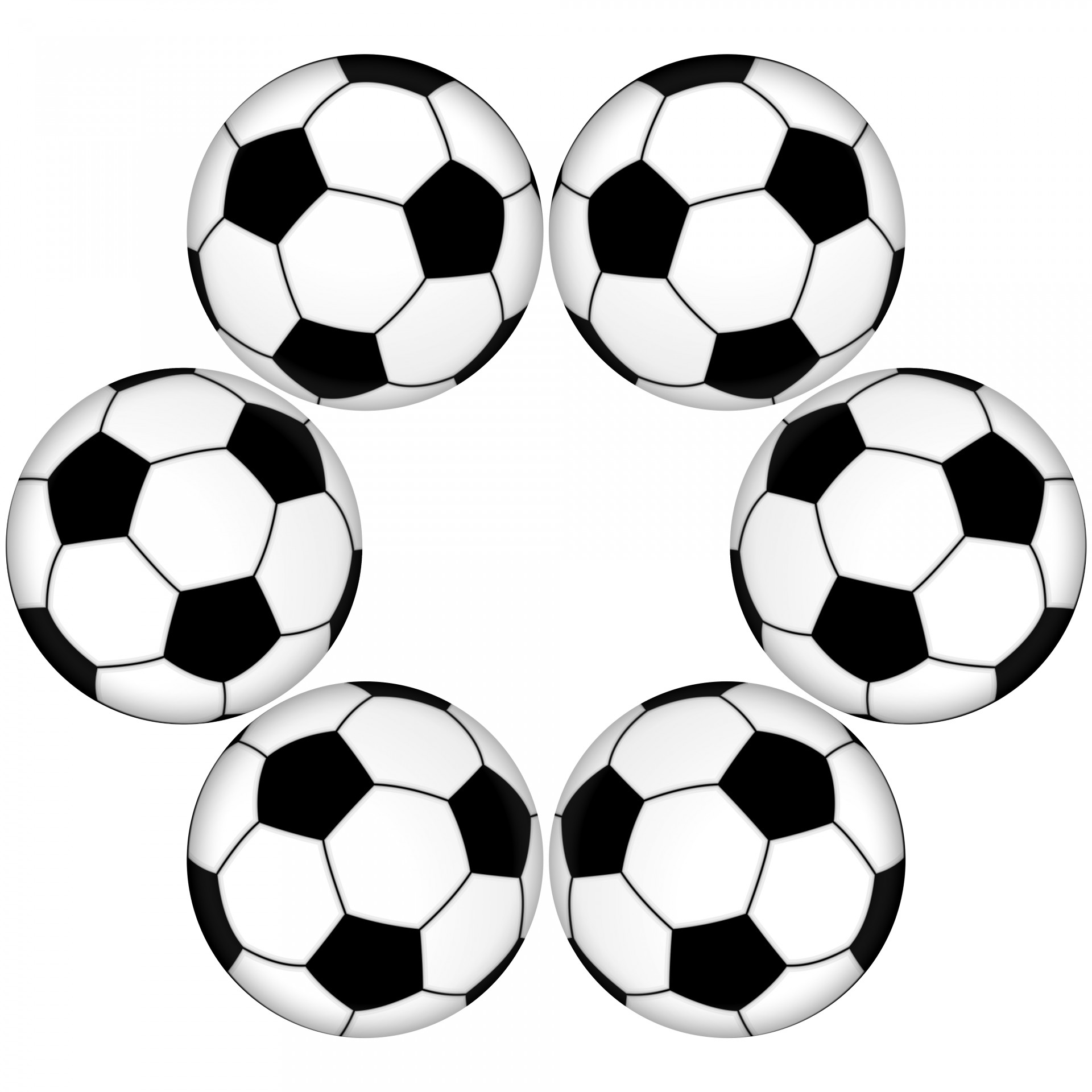 Circle Of Soccer Balls