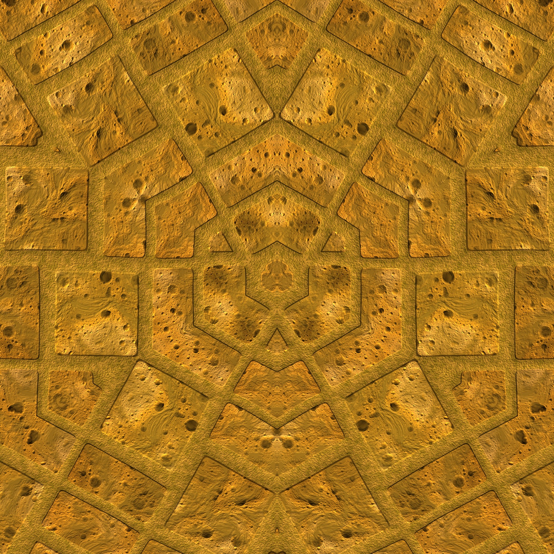 pitted bricks in square kaleidoscope