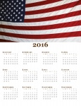 2016 Annual American Flag Calendar