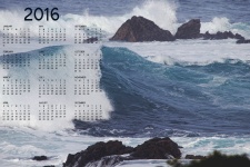 2016 Ocean Wave Calendar