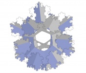 3d Blue Snowflake