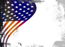 American Flag Grunge Border