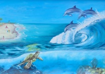 Aquatic Life Wall Mural
