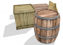 Barrel And Boxes