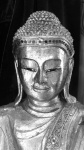Black And White Buddha Statuette