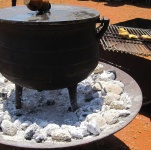 Cast Iron Potjie On Coals
