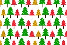 Christmas Trees Pattern Background