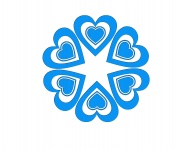 Circle Of Hearts - Blue