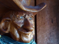 Cowboy Wooden Sculpture