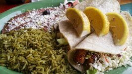 Fish Tacos Green Rice