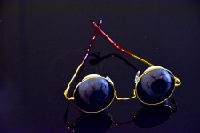Gold Sunglasses With Eyeballs