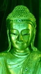 Green Buddha Statuette Figurine