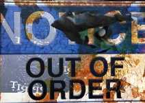 Haunted Out Of Order Sign