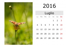 Calendar - July 2016 (Italian)