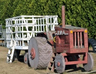 Large Wooden Tractor